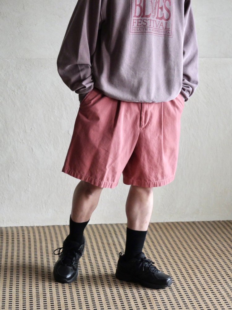 00's NAUTIC Cotton Chino 2tuck Shorts, Pink