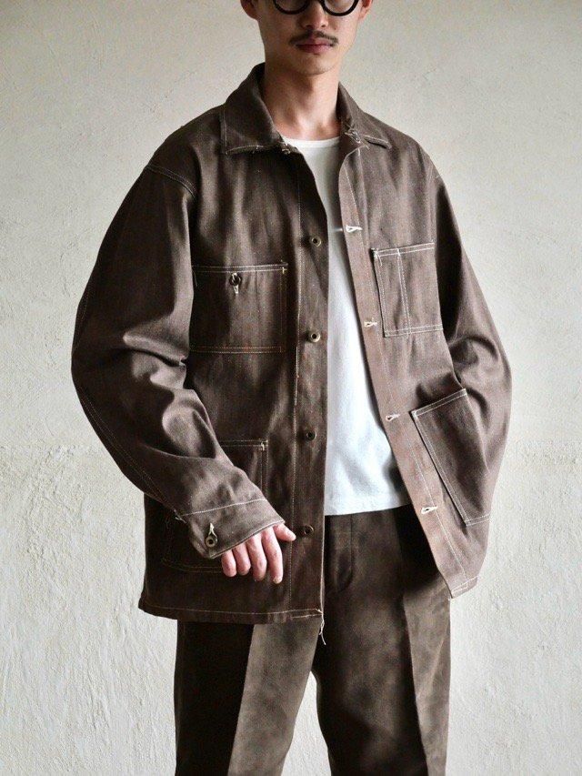 Deadstock 1950~60's Vintage Brown Denim Coverall