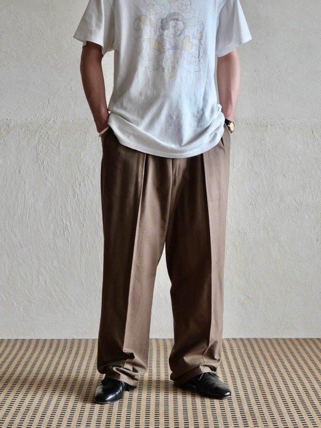 1990's RalphLauren 100%Cotton Trousers, Brown