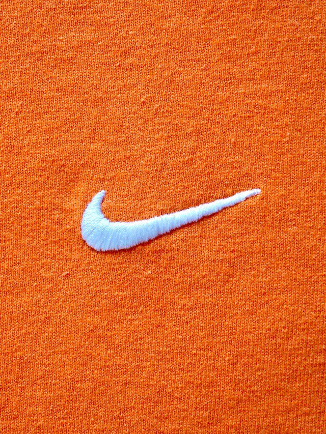 Early00's NIKE Plane Swoosh T-shirt, Orange Made in Mexico.