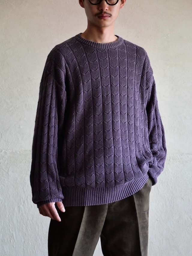 1990's GIORGIO ARMANI 100% Cotton Knit, Purple