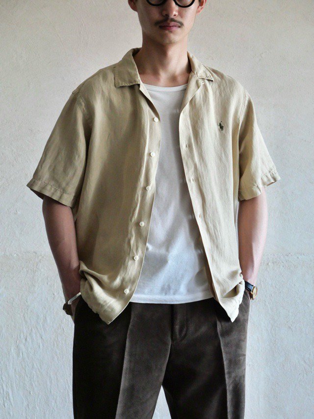 1990's Vintage RalphLauren Linen&Silk HBT Shirt