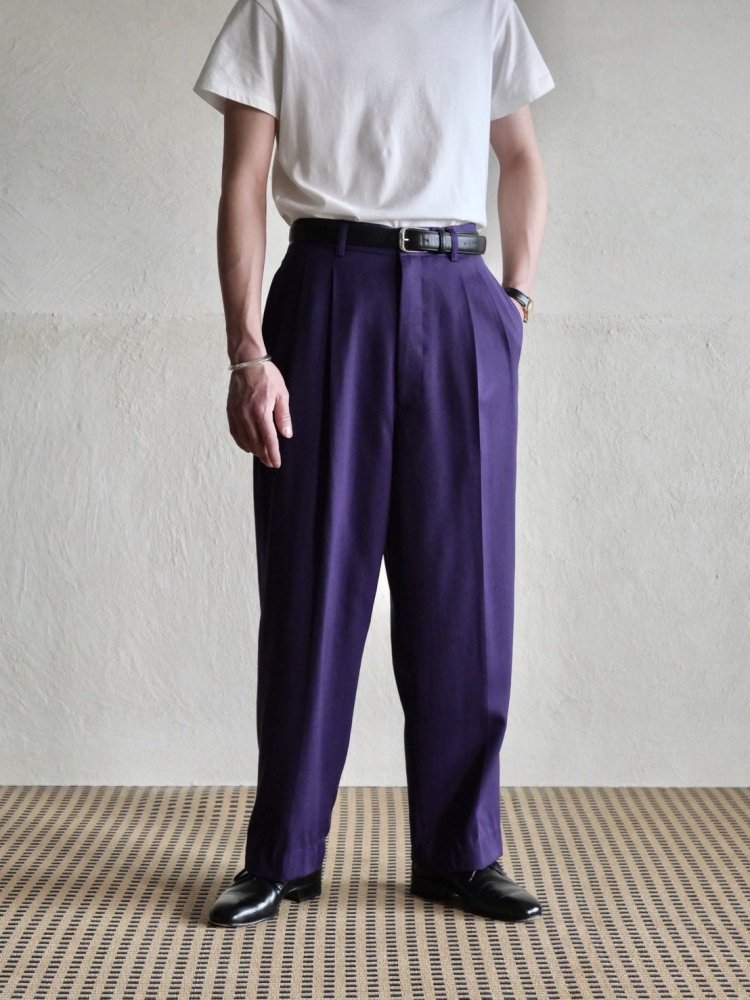 1980's Vintage MARINO Gabardine Trousers, Purple