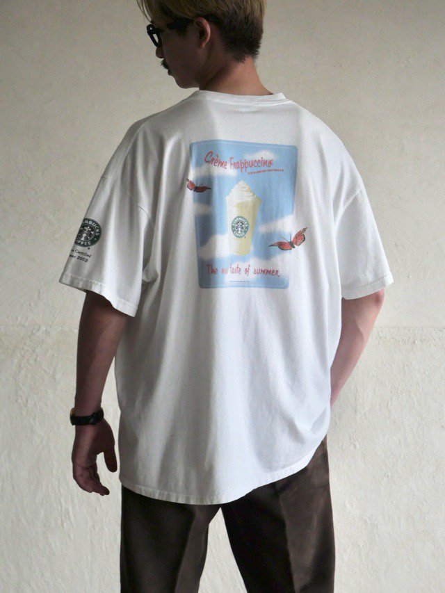 02's STARBUCKS T-shirt, Made in USA 
"Creme Frappucino"