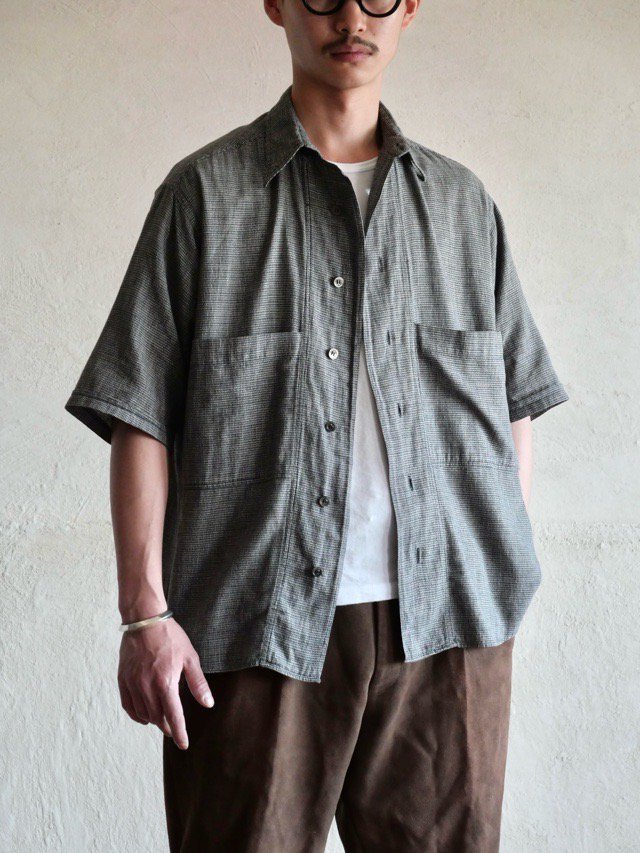 1980's GiorgioArmani Cotton&Linen S/S Shirt