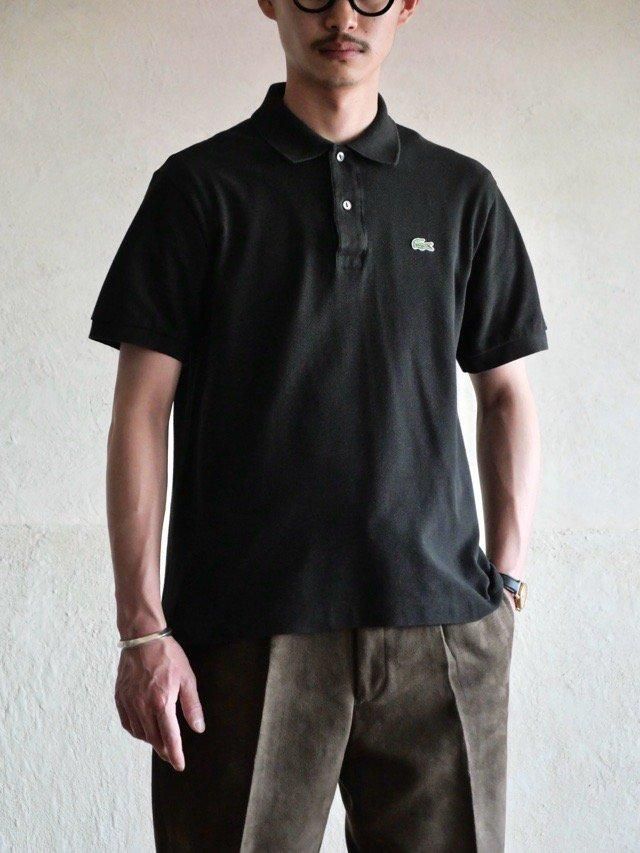 1990~00's LACOSTE S/S BLACK Polo-ShirtSize 4
