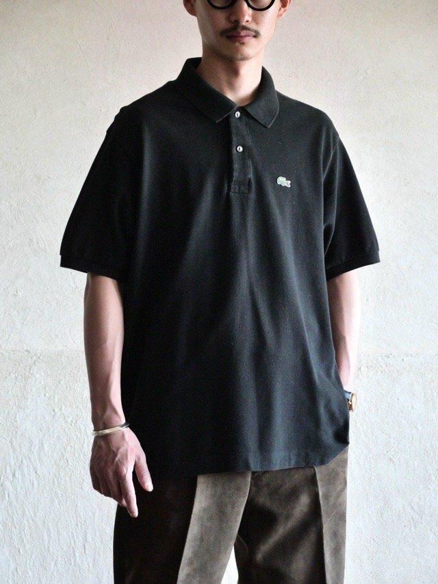 1990~00's LACOSTE S/S BLACK Polo-ShirtSize 7