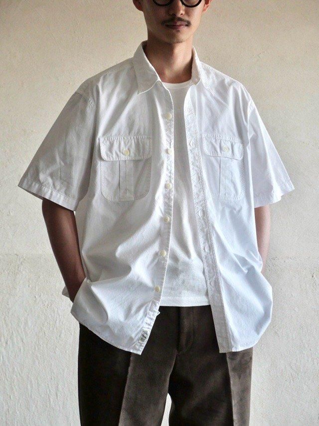 00's RalphLauren Soft Cotton Twill S/S White Shirt
