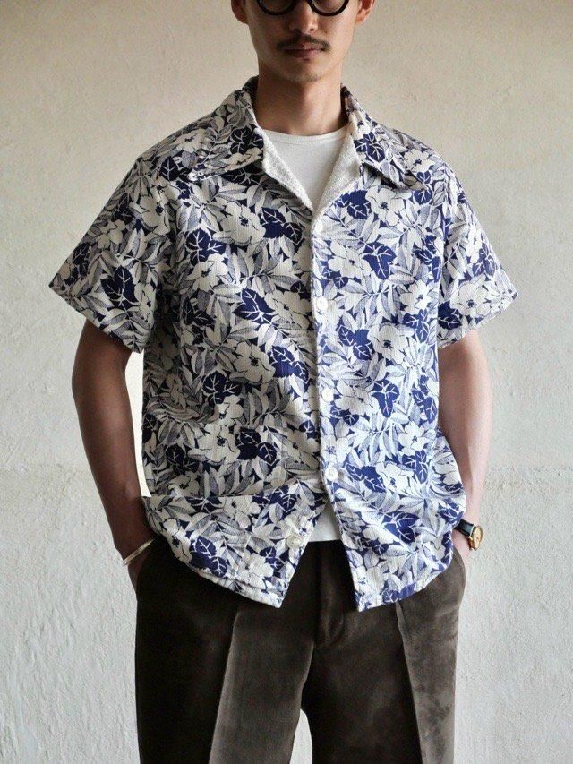 1970's Vintage Catalina Piqu&#233; & Pile Beach Shirt