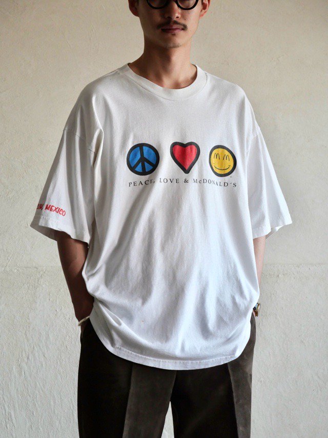 90's Vintage Printed T-shirt "Piece,Love&McDonald's"