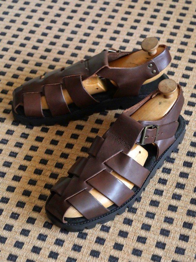 1990's Vintage nautica Leather Gurkha Sandals