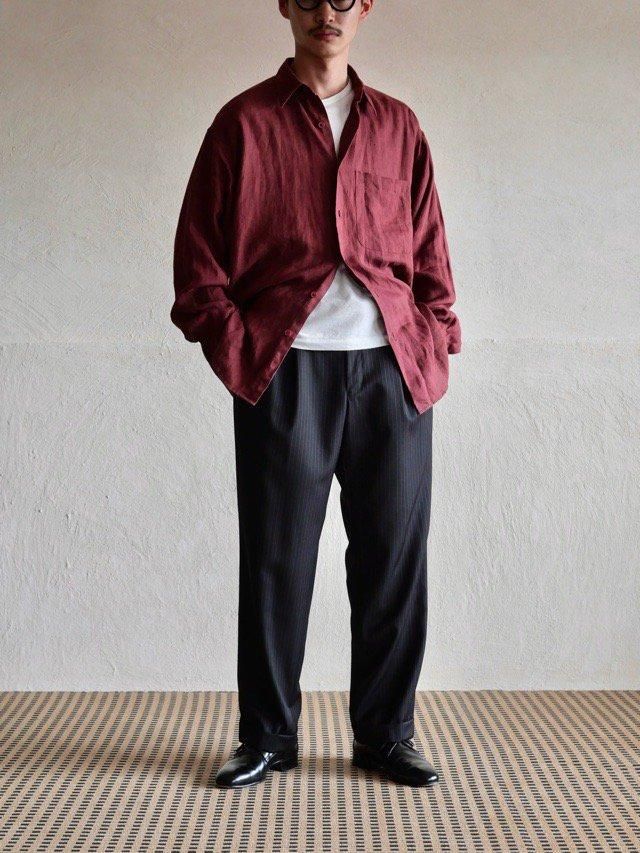 1990~00's "LAUREN" RalphLauren Stripe Trourers, Made in Canada.