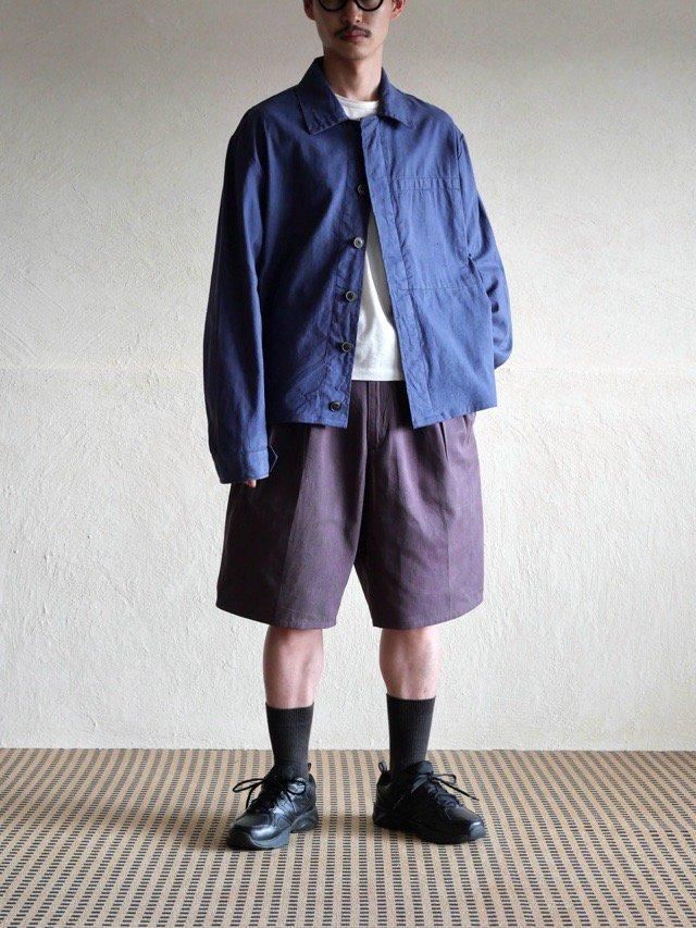 1980~90's Vintage CalvinkleinJeans Double-Inverted Pleats Twill Shorts, Made in USA.