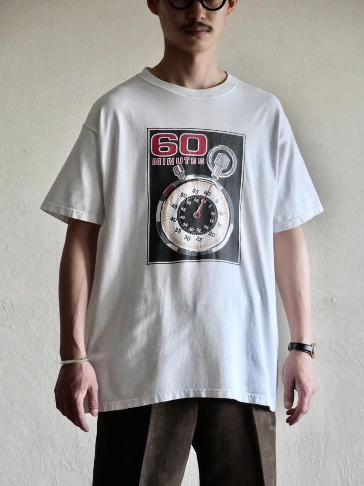 ~00's Printed T-shirt "60 MINUTES"