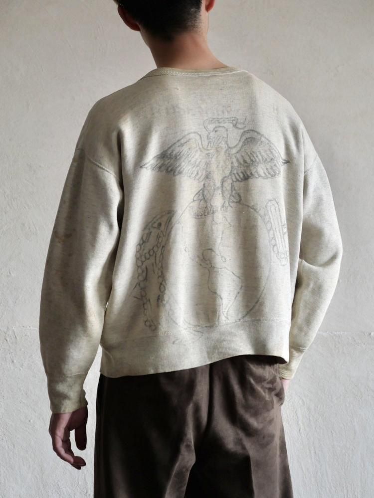 1950~60's Vintage Painted Sweat Shirt "U.S.M.C."