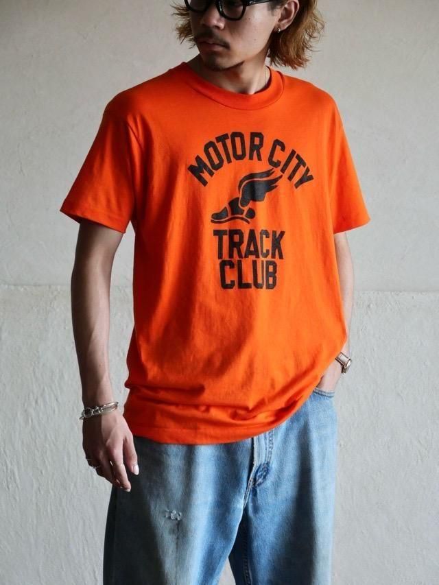 1980's Vintage Printed T-shirt "Motor City Track Club"