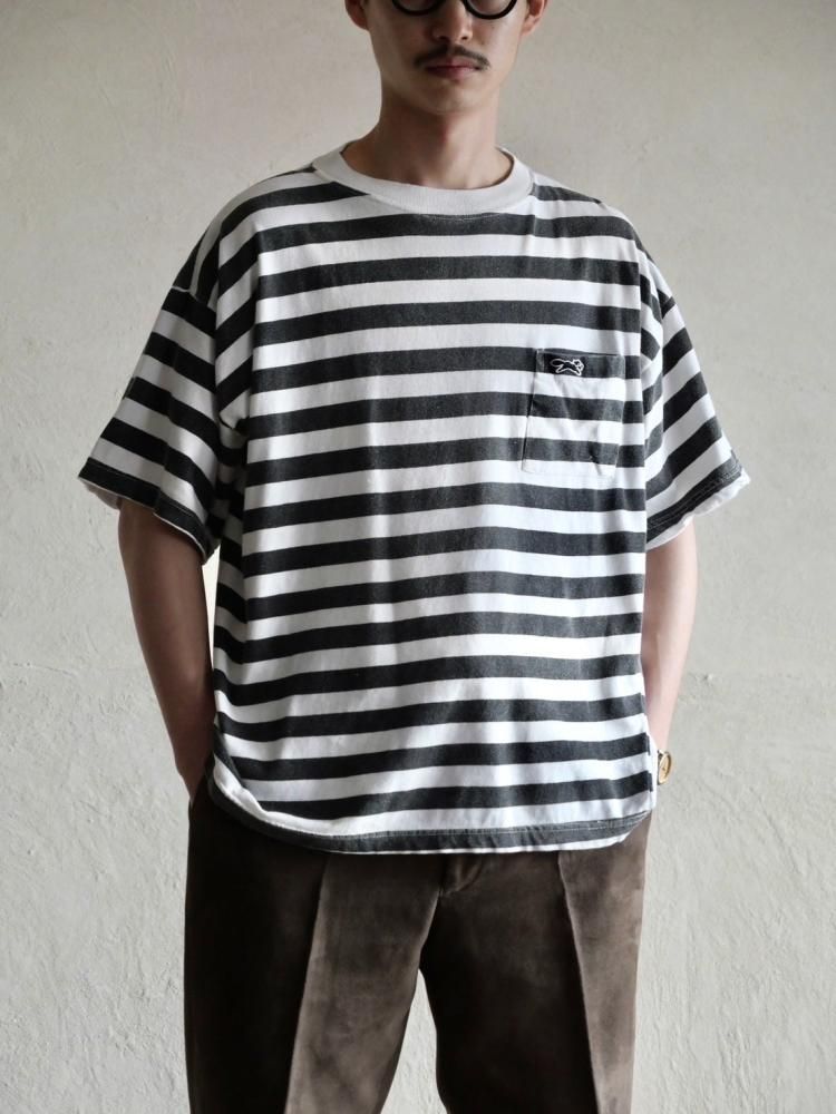 ~1990's Vintage FOX SPORT Border T-shirt, BK&WH