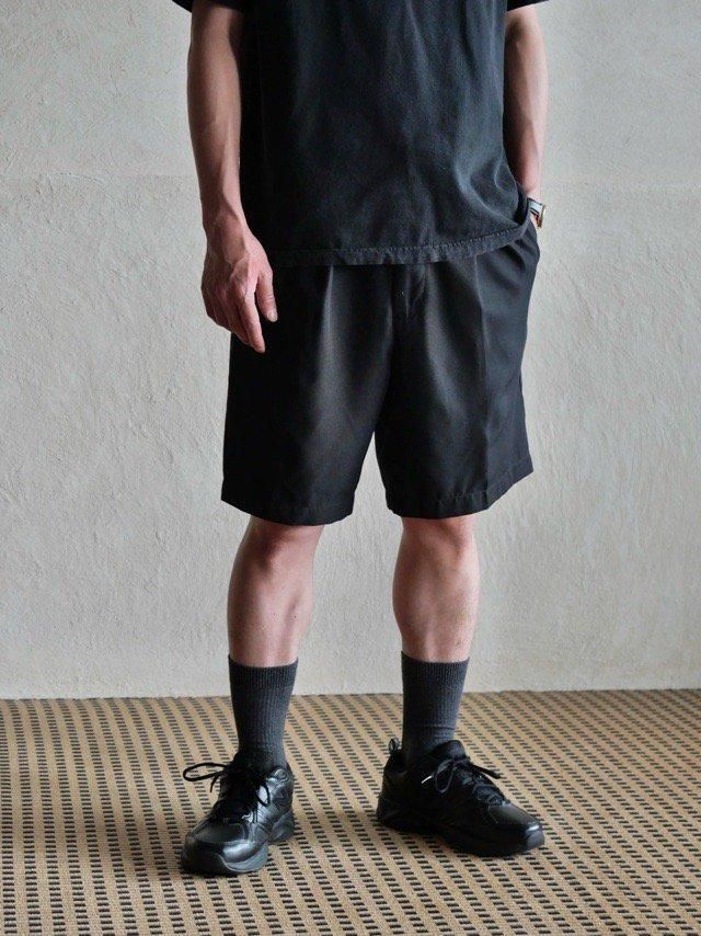 1990~00's" Vintage Natural Issue Black Trouser-Shorts