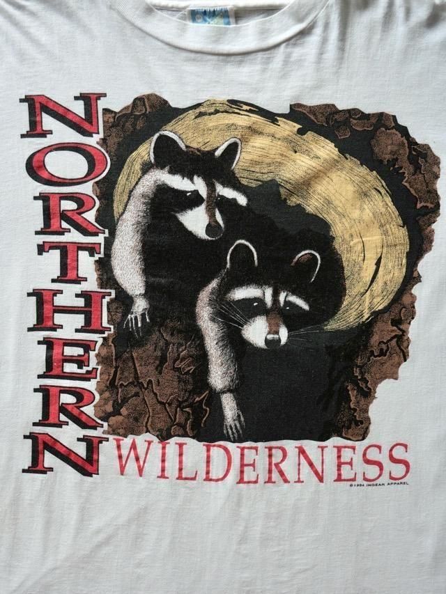 1994's Animal Printed T-shirt "Double Raccoon"