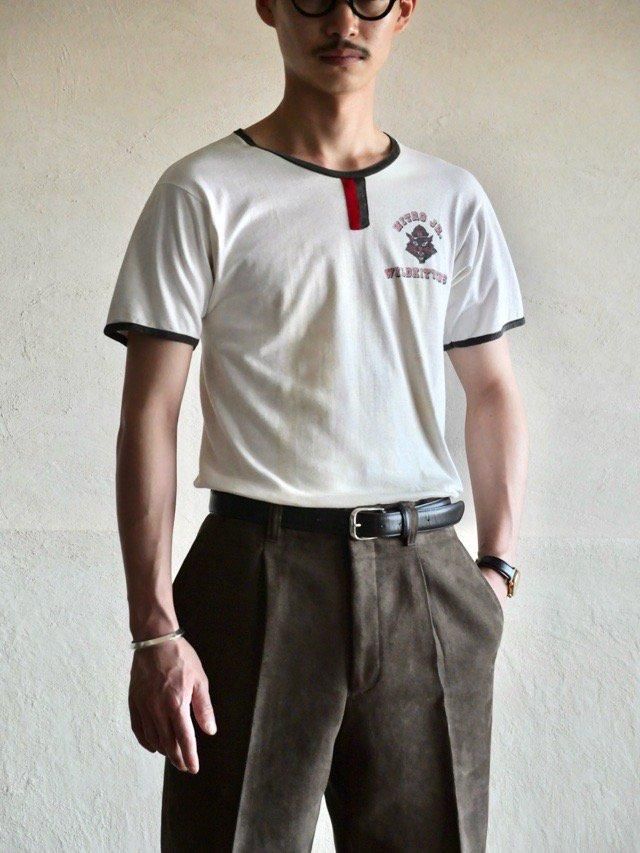 1960's Vintage Champion, Black Ringer White T-shirt