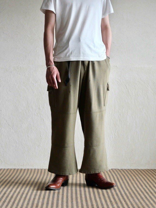 ~00's Double-Knee Design Sweat Trousers, Olive