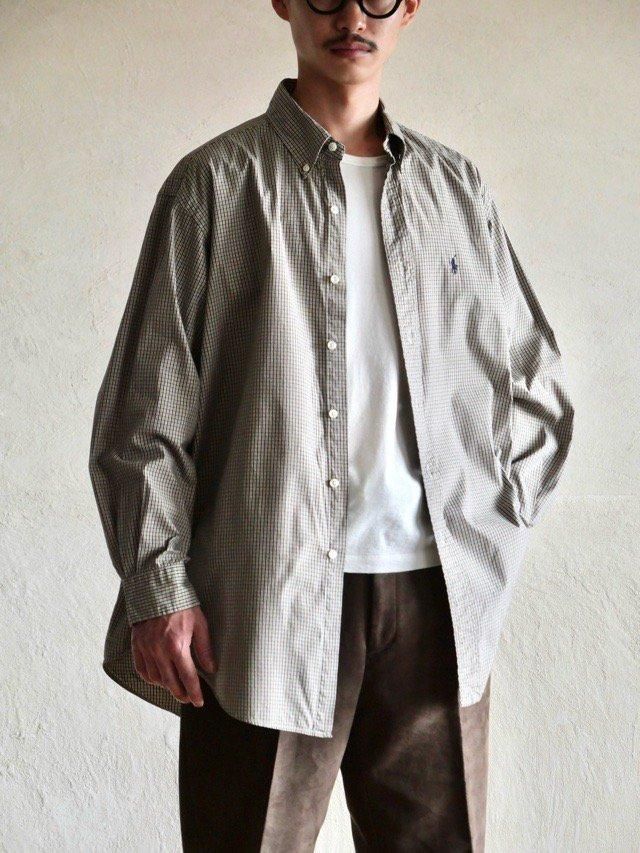 1990~00's RalphLauren YARMOUTH
Pinpoint Oxford Check B.D. Shirt
