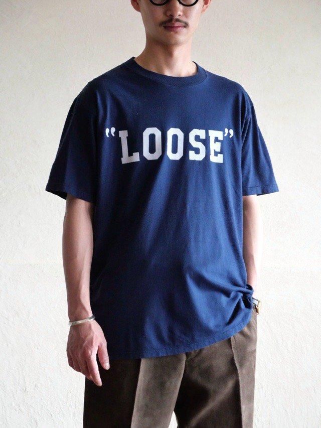 1980's Vintage Flocky Printed T-shirt "LOOSE"