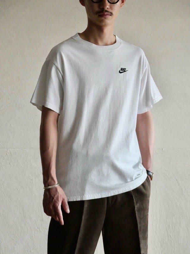 1990's~ NIKE Swoosh T-shirt White, Made in Mexico.