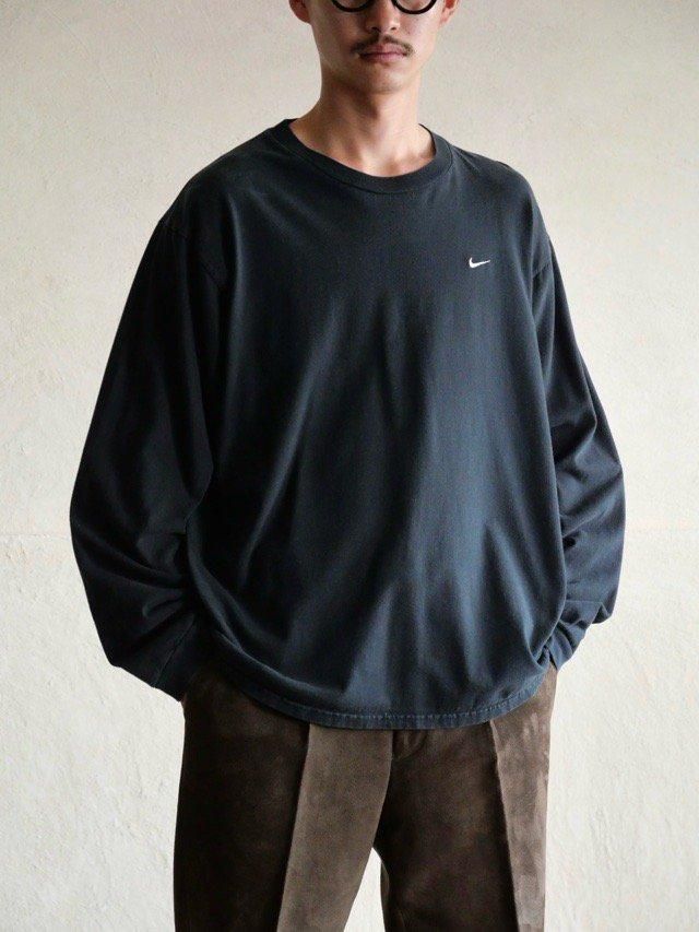 00's NIKE Plane Swoosh L/S T-shirt Black, Made in Honduras.(U.S.A.fabric)