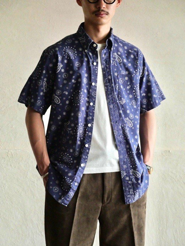 00's RalphLauren Bandanna Pattern Cotton S/S Shirt