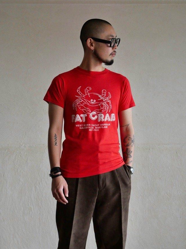1990's FAT CRAB Printed T-shirt " Eating a Crab "