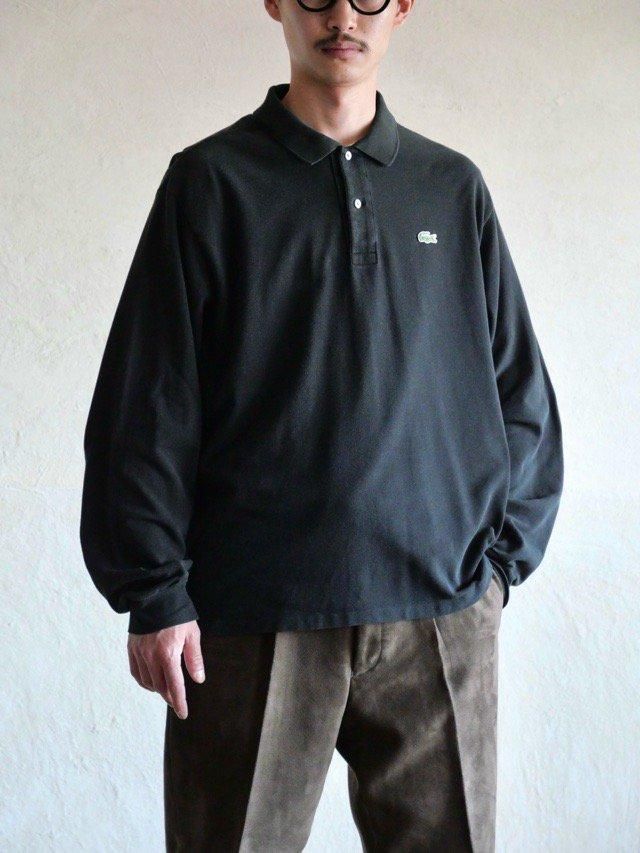 1990~00's LACOSTE L/S BLACK Polo Shirt,
(Desinged in France. Made in Peru.) / 70
