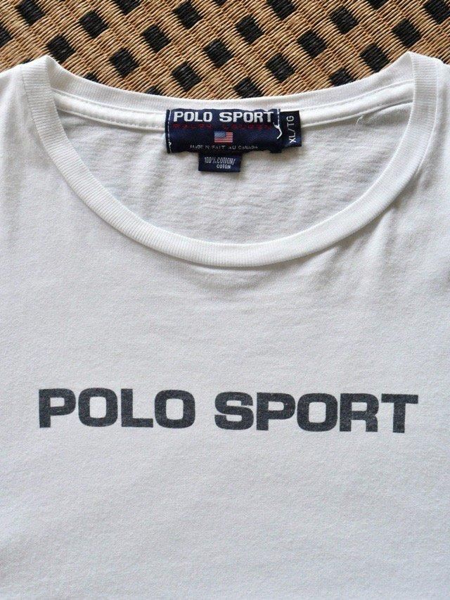 90~00's POLO SPORT Logo T-shirt, Made in Canada. - Vintage & Archive