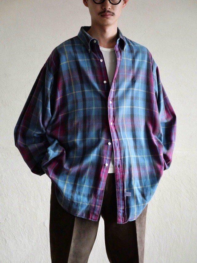 ~1990's Vintage RalphLauren Cotton Check Shirt, Made in India.