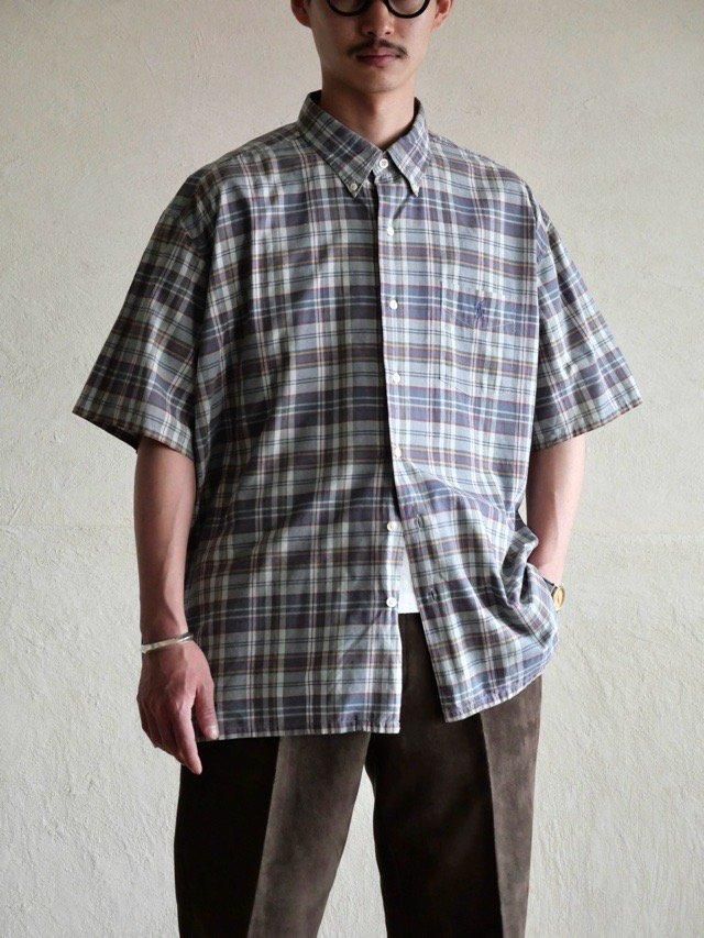 1990~00's RalphLauren GREGGOR S/S Check Shirt