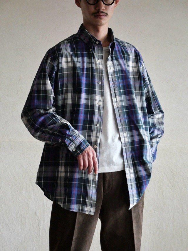90~00's RalphLauren Cotton Poplin Check Shirt