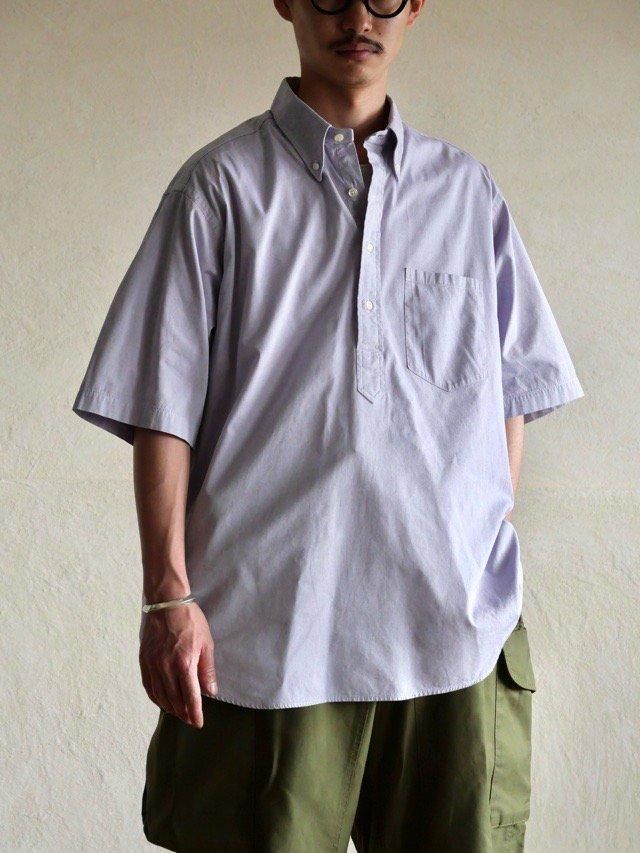 GITMAN BROTHERS Pin-Oxford S/S Shirt, Purple
