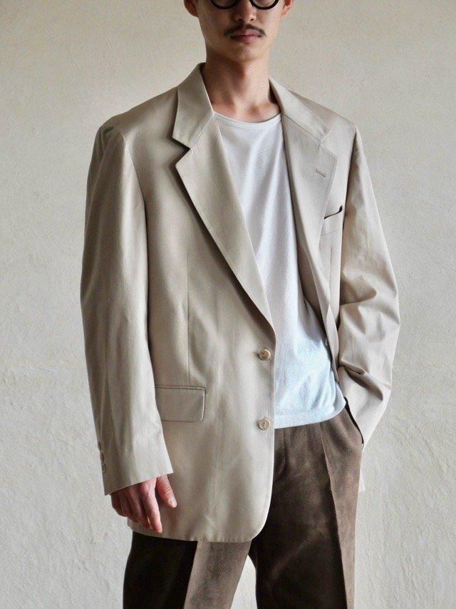 1990's Vintage BrooksBrothers Cotton Tailored Jacket, Made in USA. & Imported Fabric