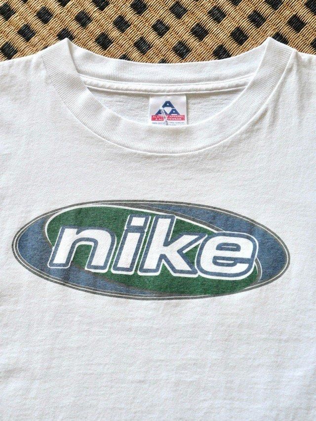 1990~00's Vintage NIKE Printed T-shirt, Green&Blue
