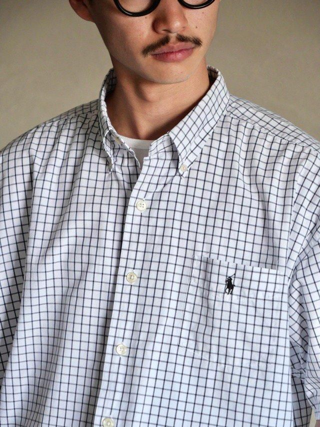 00's RalphLauren GREGGOR S/S 3points B.D.Shirt