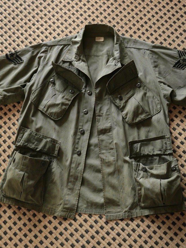 1968's Vintage U.S.Airforce Jungle Fatigue Jacket,  100% Cotton Ripstop Cloth