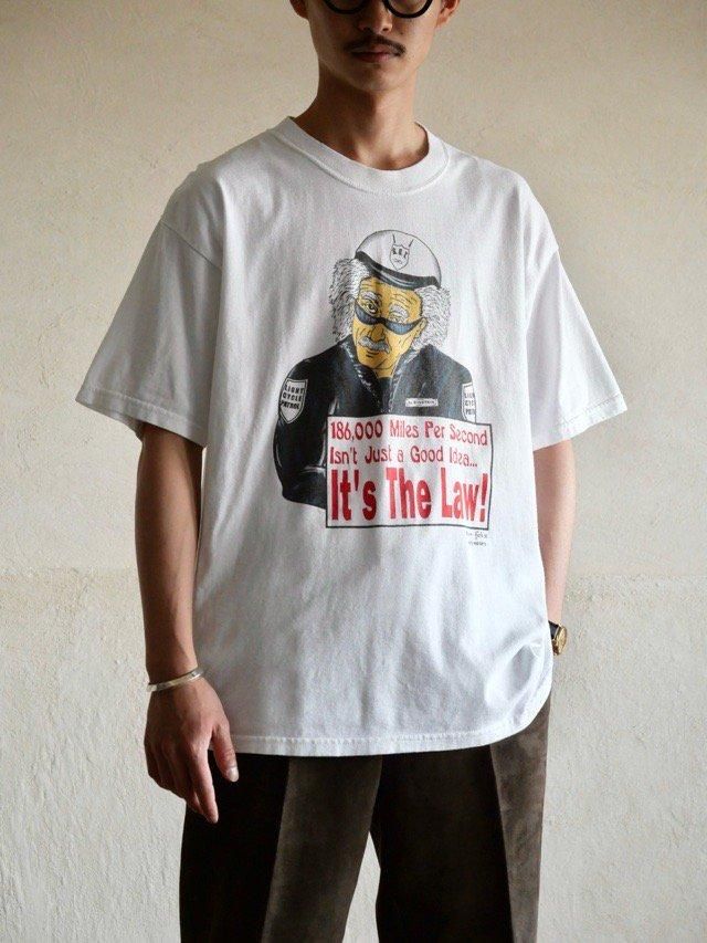 00's M folz Science Printed T-shirt "Einstein"