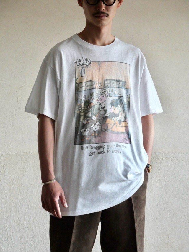 1990's Vintage Printed T-shirt "A herd of laugher"