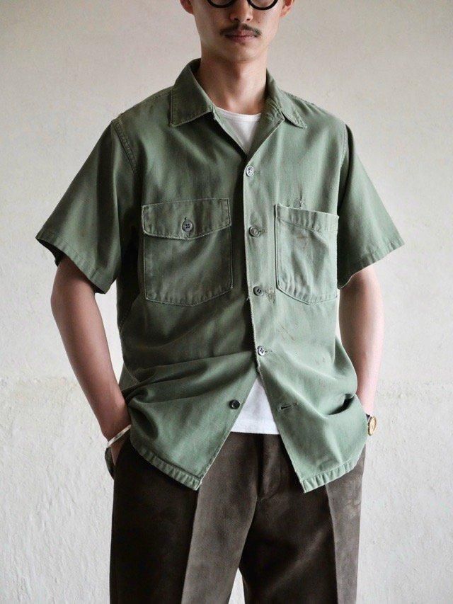 1960~70's Vintage U.S.Milltary Utility Cotton S/S Shirt