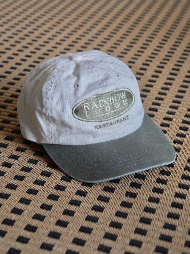 1990~00's Embroidered 2tone Cotton Cap RAINBOW LODGE"
