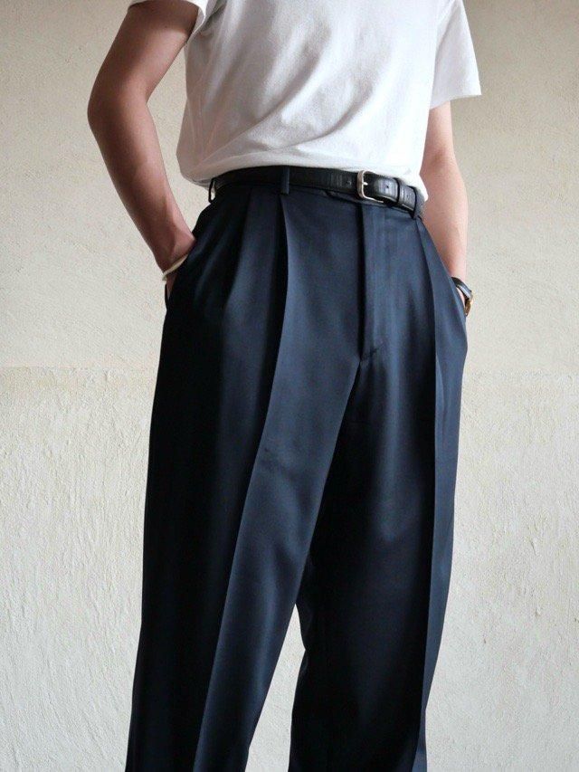 1990~00's Zanella Summer Wool Trousers Made in ITALY, Dark 1990~00's Zanella Summer Wool Trousers Made in ITALY, Dark