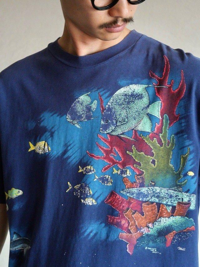 1980~90's Vintage Printed T-shirt "Sea World"