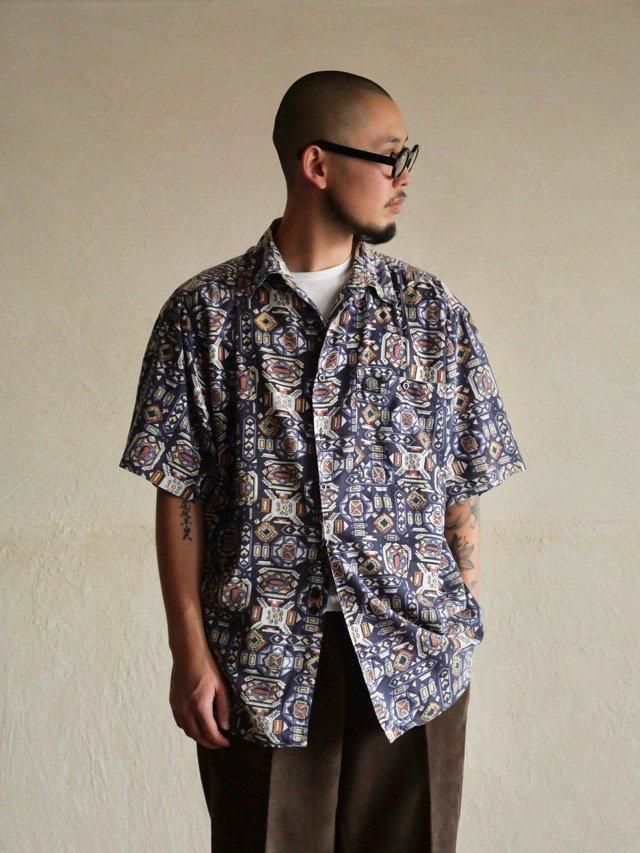 1990's HANG TEN 55%Rayon&45%Cotton S/S Shirt
