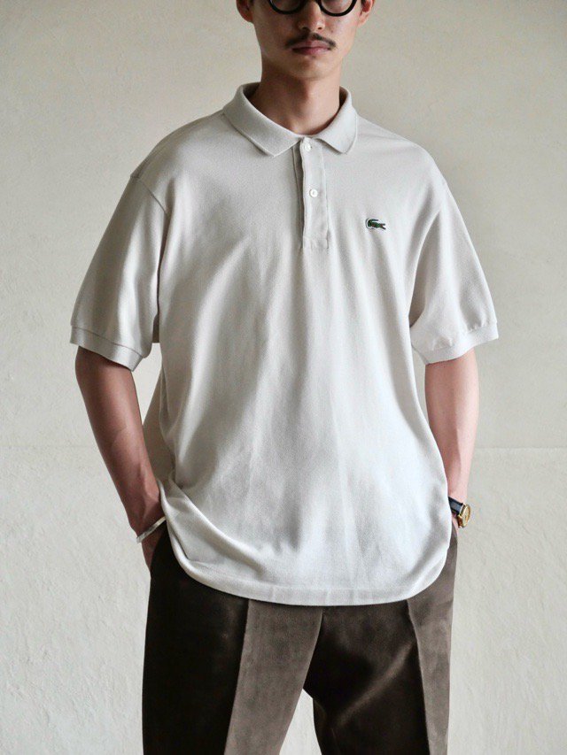 1990~00's LACOSTE S/S Polo Shirt, IVORY