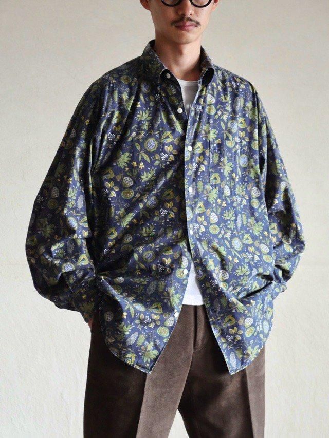 1990's BananaRepublic Printed L/S B.D.Shirt